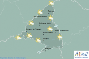 El tiempo en Madrid para hoy miércoles 24 de febrero